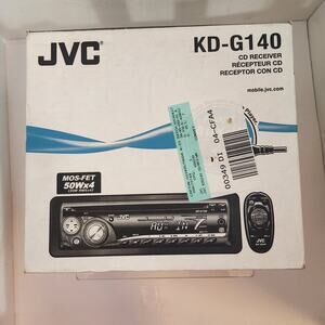 NIB JVC CD Receiver Model KD-G140 with remote/paperwork